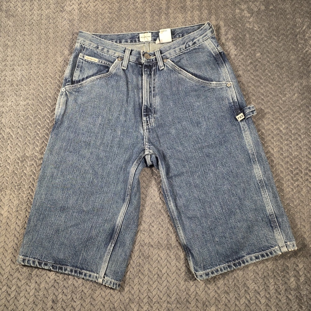 Vintage Calvin Klein Jeans Carpenter Shorts Jorts Men 28 Blue Denim Y2K Workwear